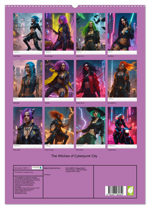 The Witches of Cyberpunk City (CALVENDO Premium-Calendar 2026)