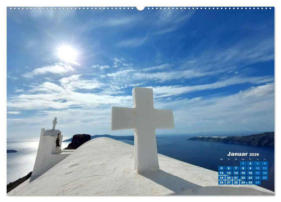 SANTORIN – Die atemberaubende Schönheit der magischen Insel (CALVENDO Premium Wandkalender 2026)