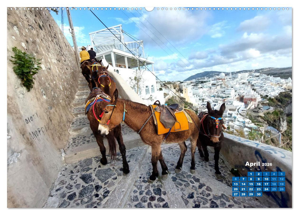 SANTORIN – Die atemberaubende Schönheit der magischen Insel (CALVENDO Premium Wandkalender 2026)
