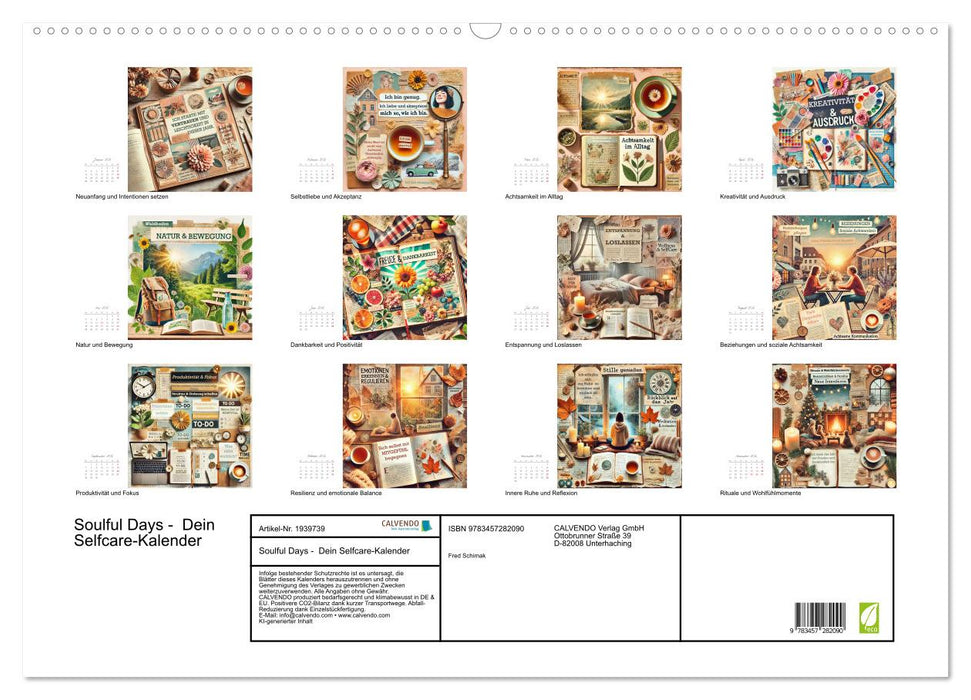 Soulful Days - Dein Selfcare-Kalender (CALVENDO Wandkalender 2026)