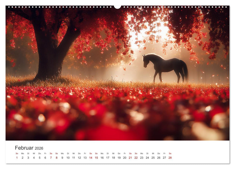 Im Wind der Freiheit - Ein Jahr voller Pferde (CALVENDO Wandkalender 2026)