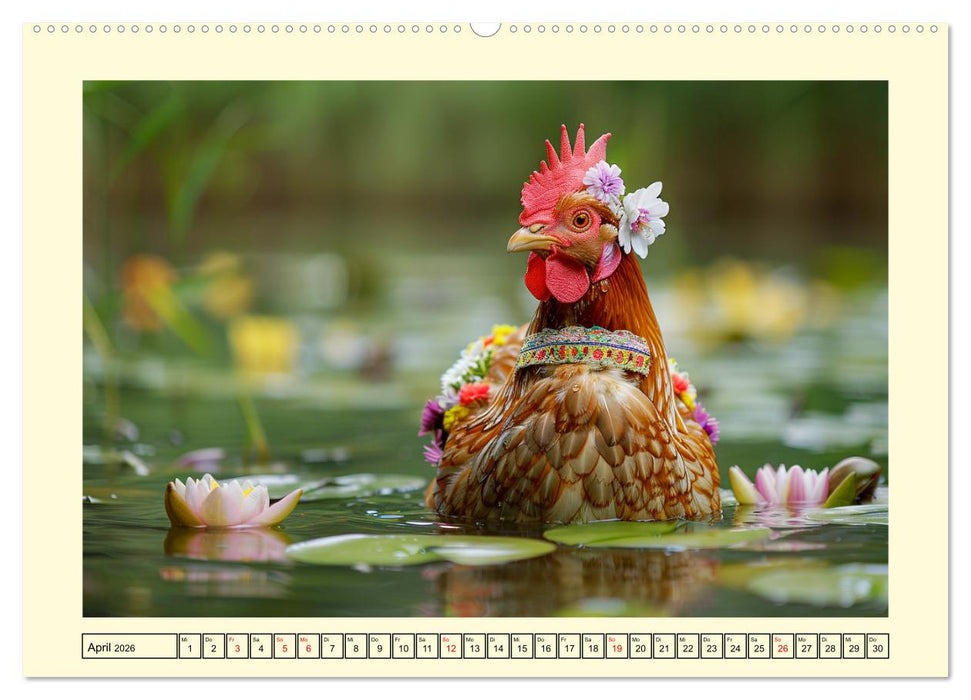 Lustige Federvieh-Fashion. Modische Abenteuer auf dem Bauernhof (CALVENDO Wandkalender 2026)