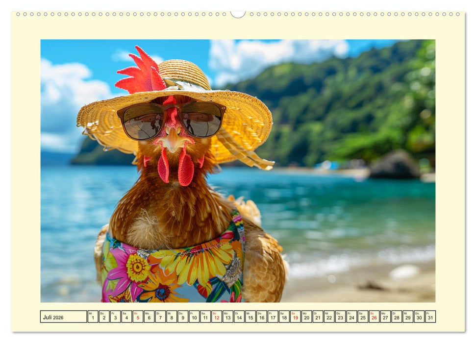 Lustige Federvieh-Fashion. Modische Abenteuer auf dem Bauernhof (CALVENDO Premium Wandkalender 2026)