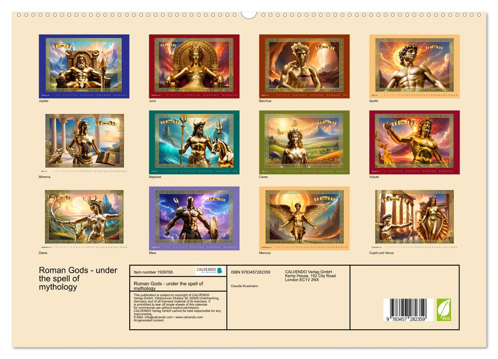 Roman Gods - under the spell of mythology (CALVENDO Premium-Calendar 2026)