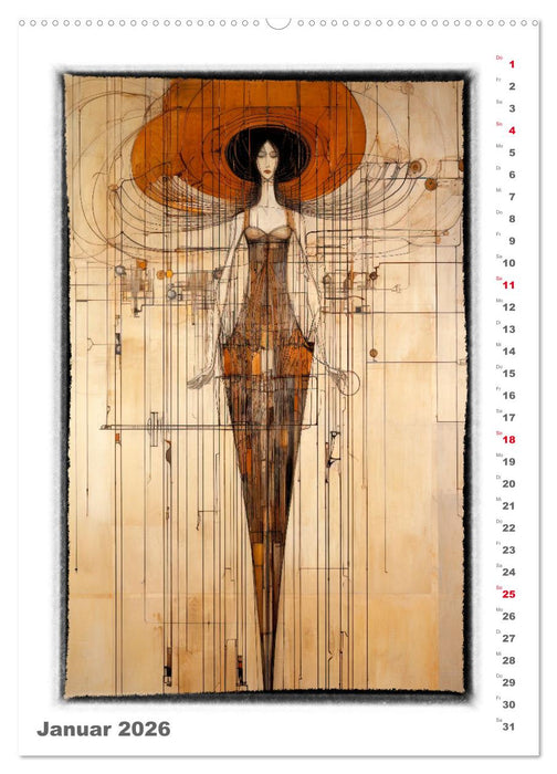 Catwalk - Modeskizzen (CALVENDO Wandkalender 2026)