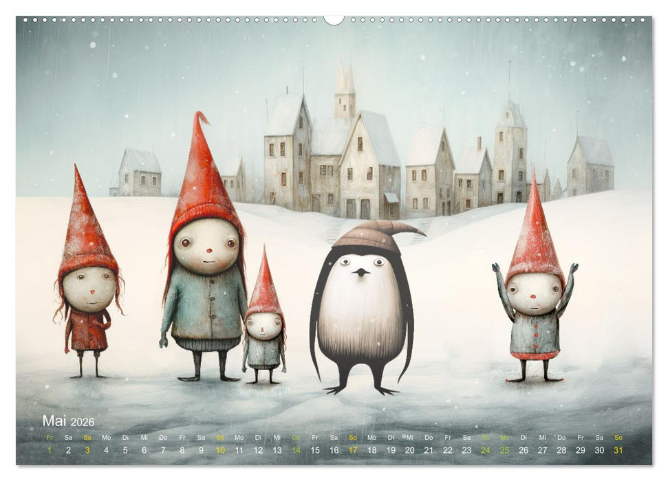 Wintermärchen - Im Land der Wichtel (CALVENDO Wandkalender 2026)