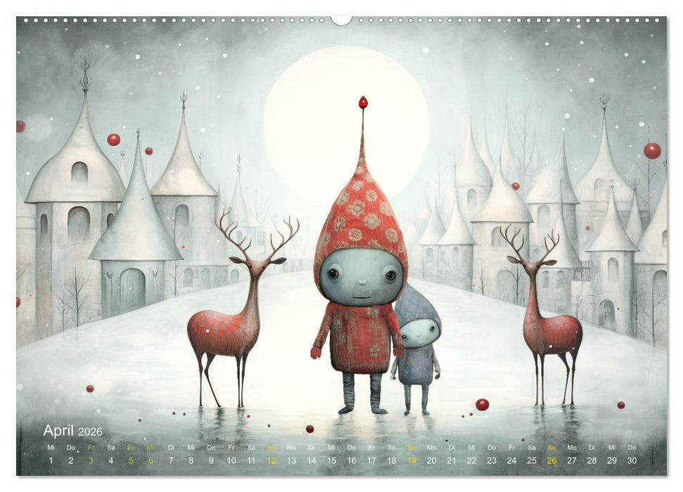 Wintermärchen - Im Land der Wichtel (CALVENDO Premium Wandkalender 2026)