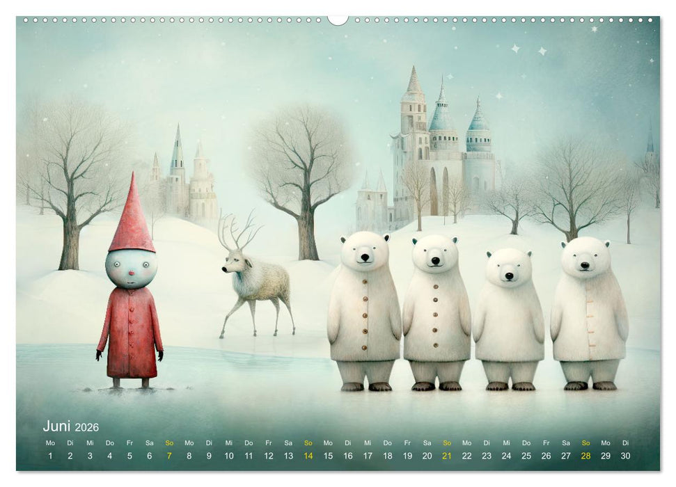 Wintermärchen - Im Land der Wichtel (CALVENDO Premium Wandkalender 2026)