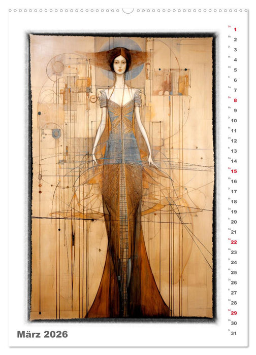 Catwalk - Modeskizzen (CALVENDO Premium Wandkalender 2026)