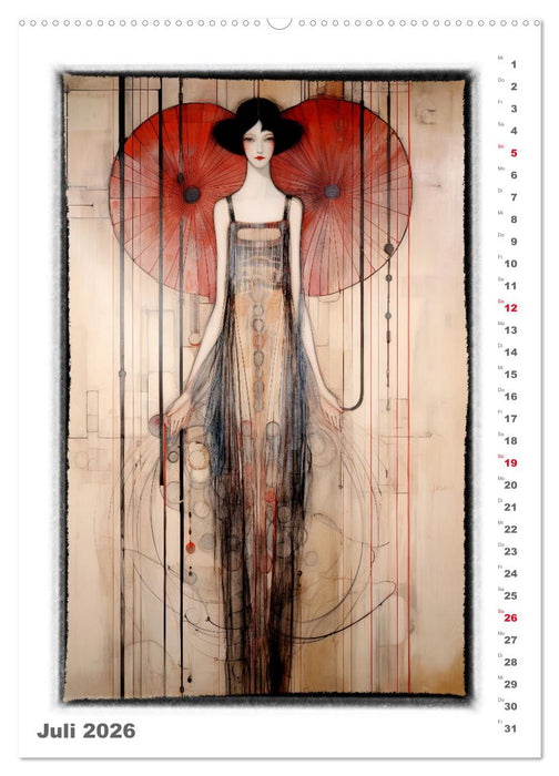 Catwalk - Modeskizzen (CALVENDO Premium Wandkalender 2026)