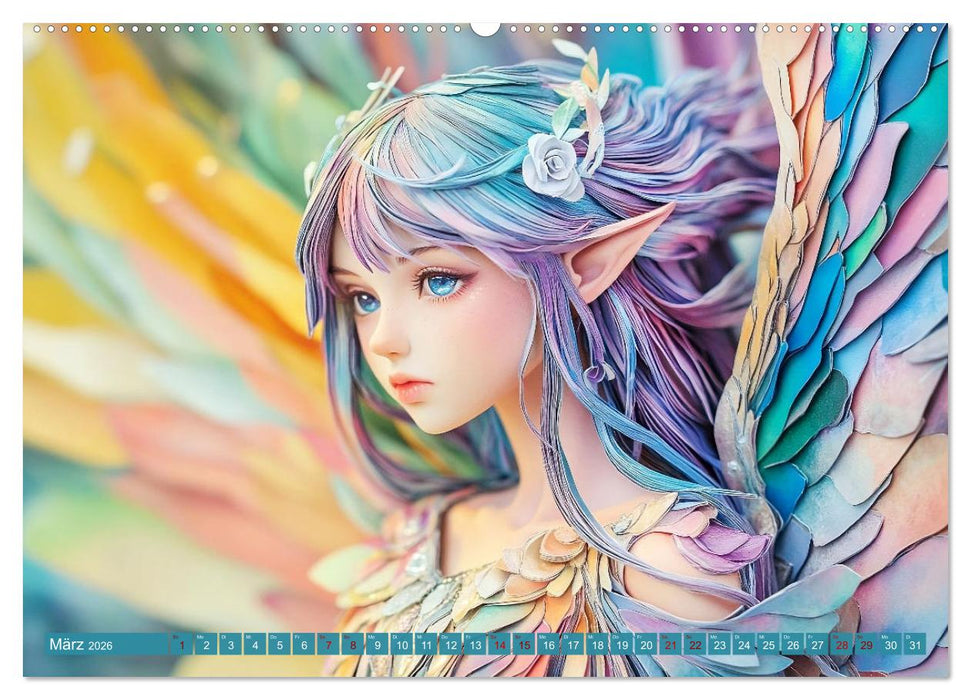 Das leise Lachen der Feen (CALVENDO Premium Wandkalender 2026)