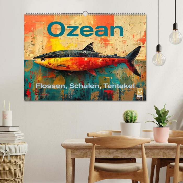 Ozean - Flossen, Schalen, Tentakel (CALVENDO Wandkalender 2026)