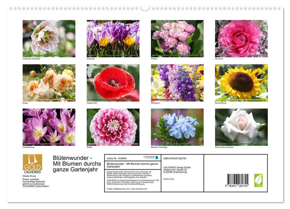 Blütenwunder - Mit Blumen durchs ganze Gartenjahr (CALVENDO Premium Wandkalender 2026)
