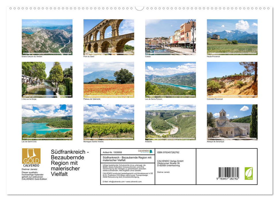 Südfrankreich - Bezaubernde Region mit malerischer Vielfalt (CALVENDO Premium Wandkalender 2026)