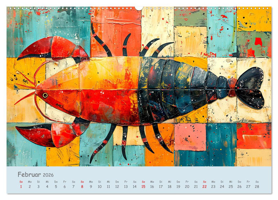 Ozean - Flossen, Schalen, Tentakel (CALVENDO Premium Wandkalender 2026)