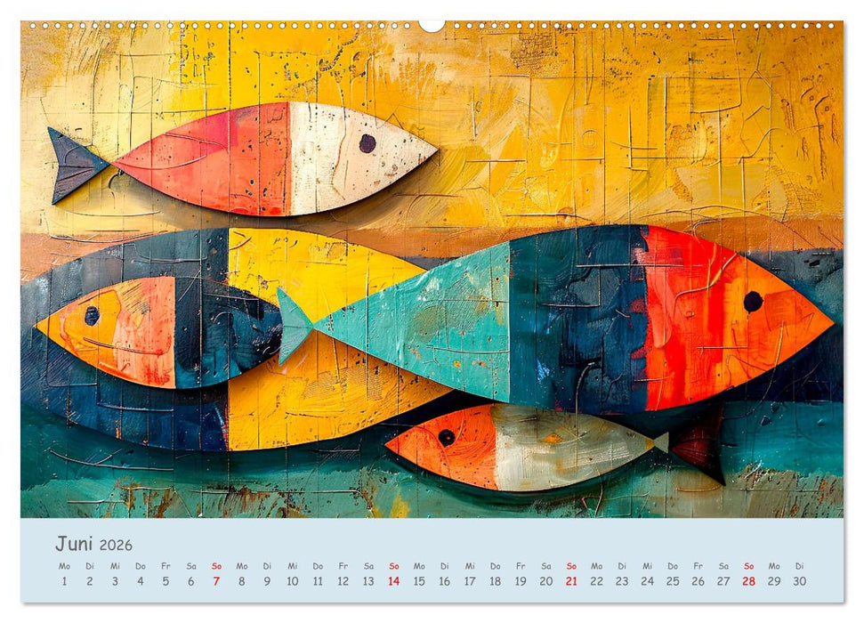 Ozean - Flossen, Schalen, Tentakel (CALVENDO Premium Wandkalender 2026)