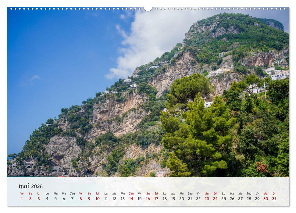 Côte amalfitaine - Villes romantiques et paysages magiques (CALVENDO Calendrier supérieur 2026)