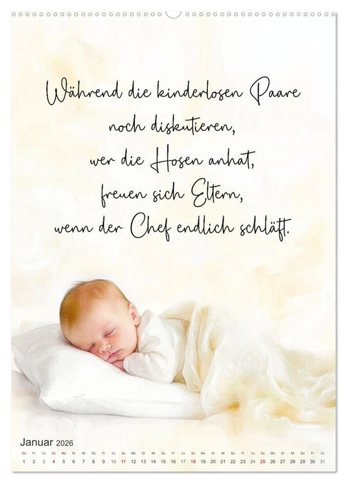 Elternsprüche (CALVENDO Premium Wandkalender 2026)