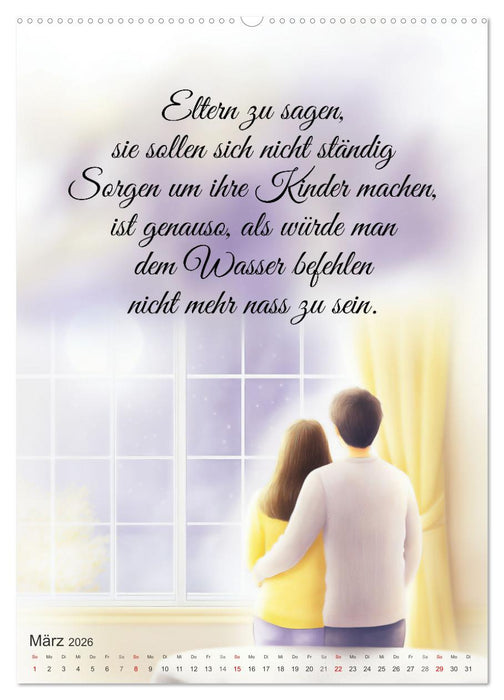 Elternsprüche (CALVENDO Premium Wandkalender 2026)