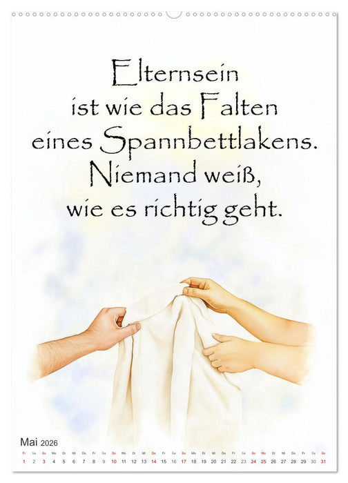 Elternsprüche (CALVENDO Premium Wandkalender 2026)