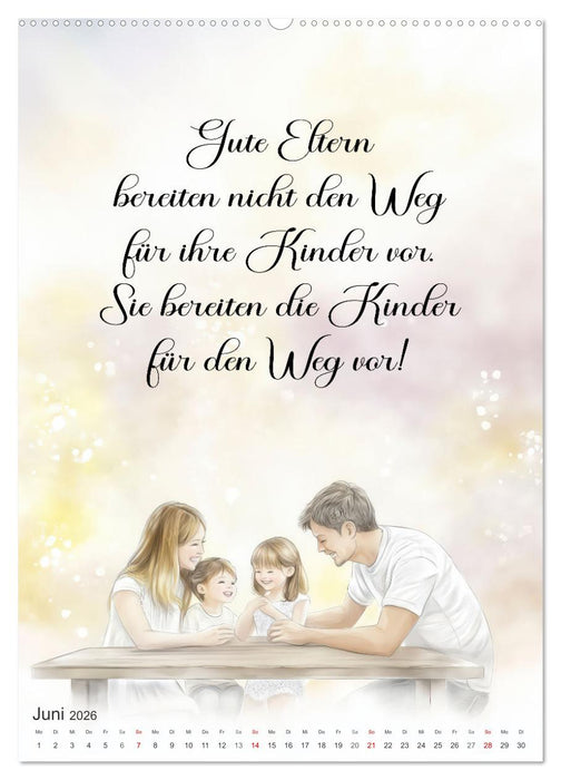 Elternsprüche (CALVENDO Premium Wandkalender 2026)