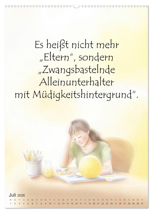 Elternsprüche (CALVENDO Premium Wandkalender 2026)