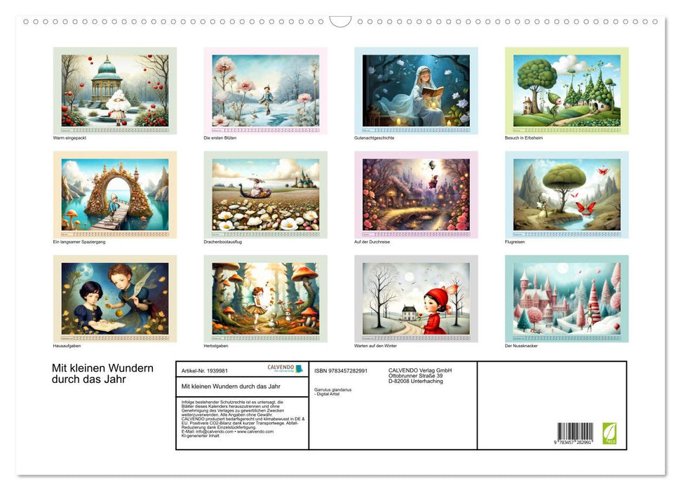 Mit kleinen Wundern durch das Jahr (CALVENDO Wandkalender 2026)