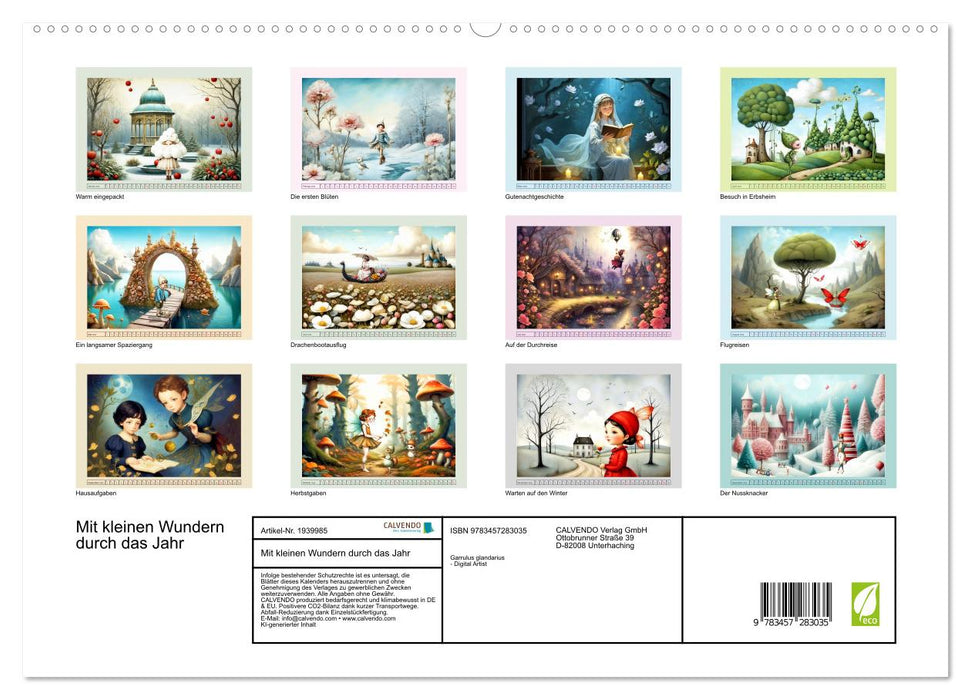 Mit kleinen Wundern durch das Jahr (CALVENDO Premium Wandkalender 2026)