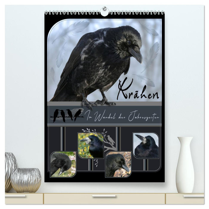 Krähen - Im Wandel der Jahreszeiten (CALVENDO Premium Wandkalender 2026)