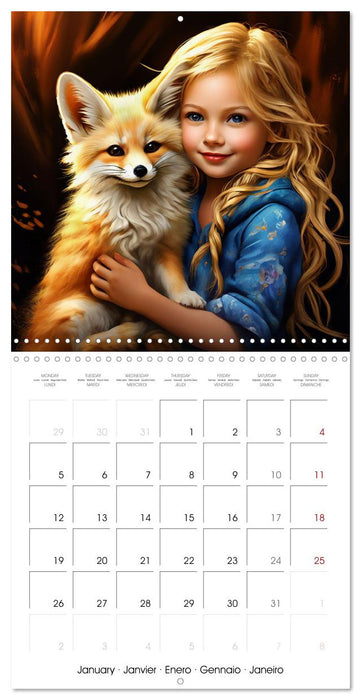 Children and Pets (CALVENDO Monthly Calendar 2026)