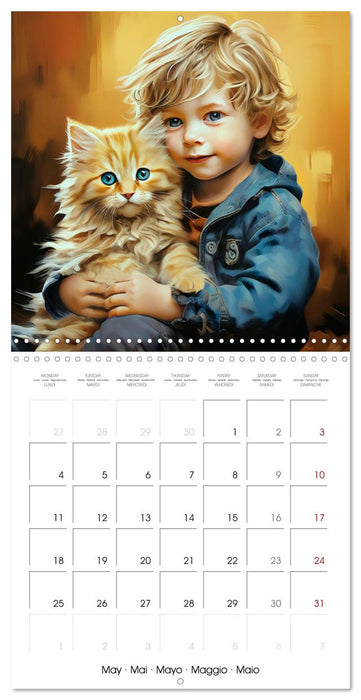 Children and Pets (CALVENDO Monthly Calendar 2026)
