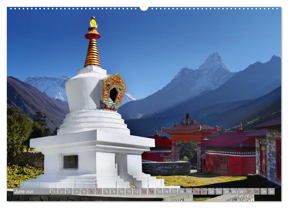 Himalayas high mountains adventure (CALVENDO Monthly Calendar 2026)