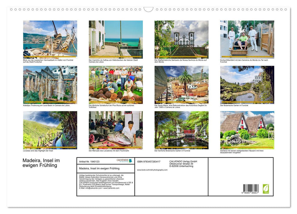 Madeira, Insel im ewigen Frühling (CALVENDO Wandkalender 2026)