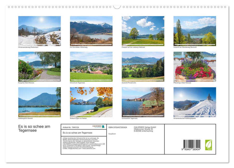 Es is so schee am Tegernsee (CALVENDO Premium Wandkalender 2026)