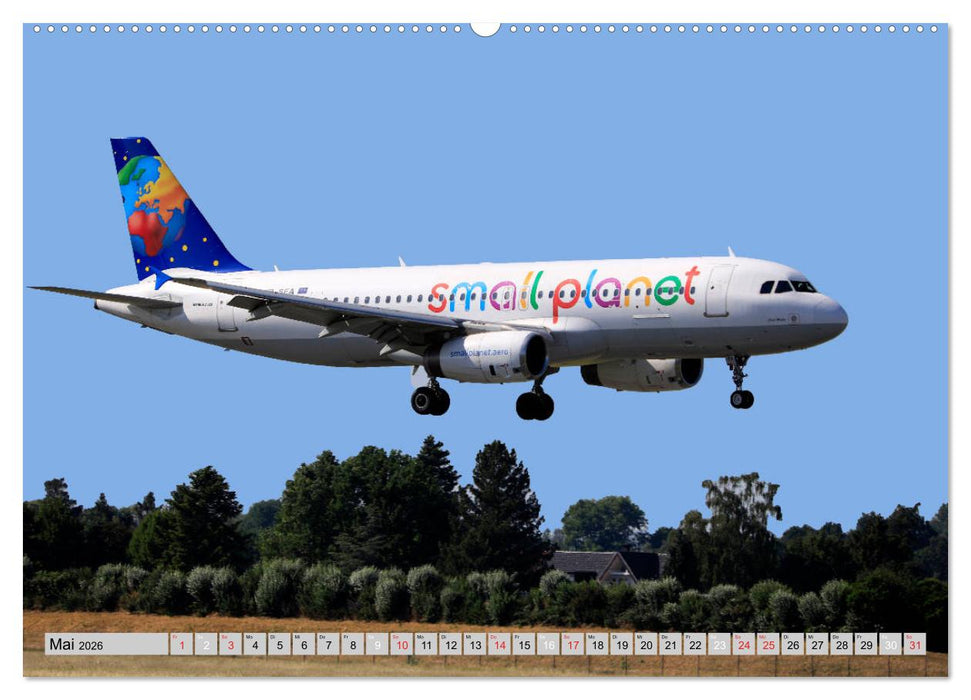 Flugzeuge - Starts und Landeanflüge (CALVENDO Premium Wandkalender 2026)