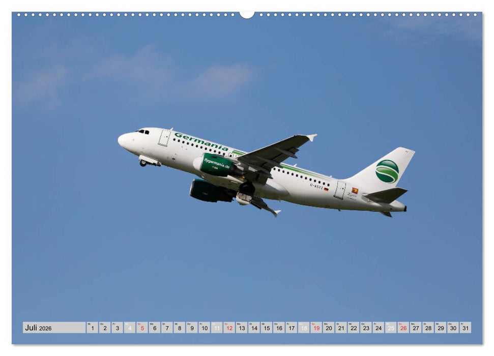 Flugzeuge - Starts und Landeanflüge (CALVENDO Premium Wandkalender 2026)