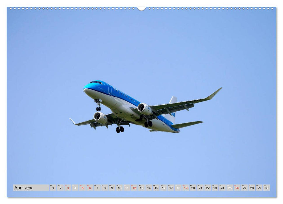 Flugzeuge - Starts und Landeanflüge (CALVENDO Wandkalender 2026)