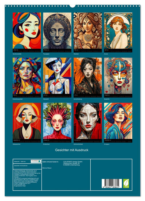 Gesichter mit Ausdruck (CALVENDO Premium Wandkalender 2026)