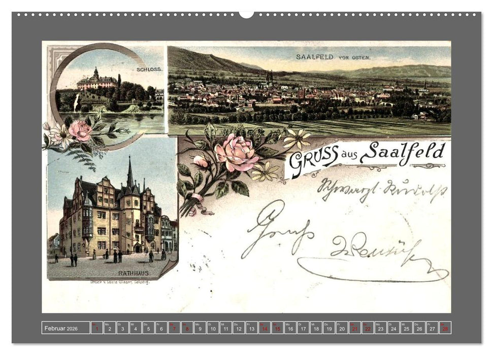 Gruß aus Saalfeld an der Saale (CALVENDO Wandkalender 2026)