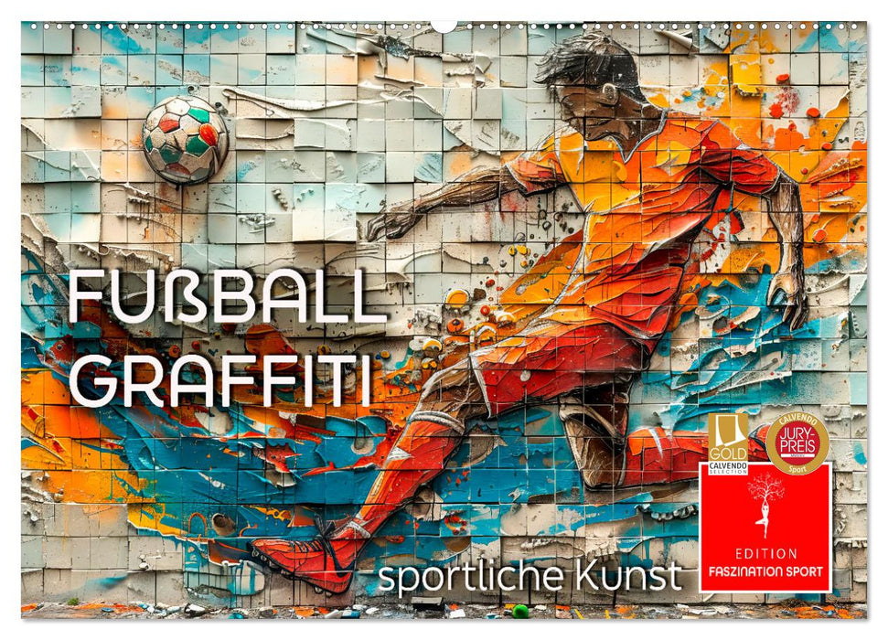 Fußball Graffiti - sportliche Kunst (CALVENDO Wandkalender 2026)