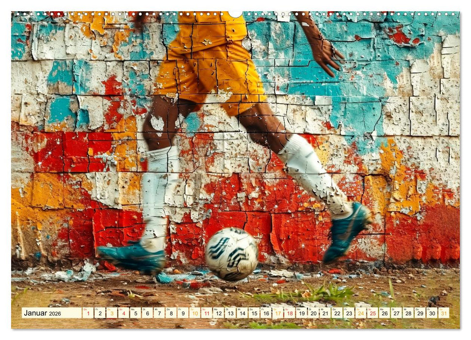 Fußball Graffiti - sportliche Kunst (CALVENDO Wandkalender 2026)
