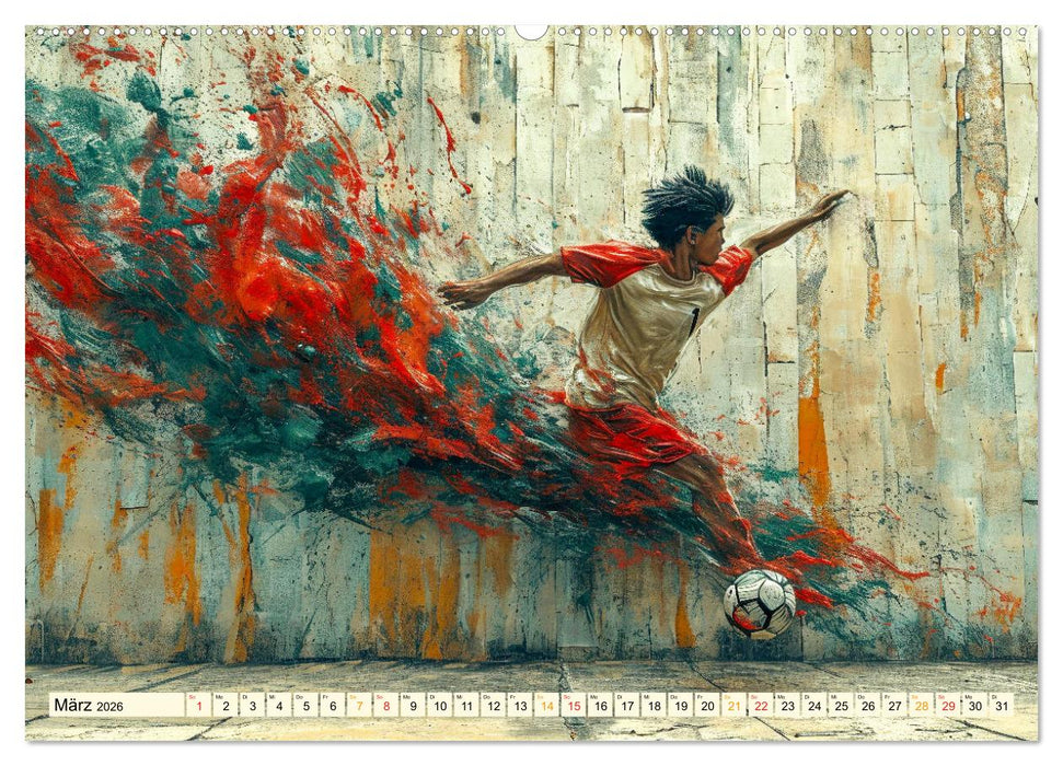 Fußball Graffiti - sportliche Kunst (CALVENDO Wandkalender 2026)