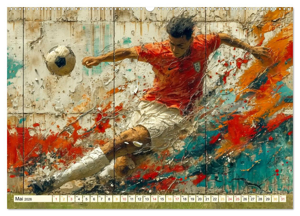 Fußball Graffiti - sportliche Kunst (CALVENDO Wandkalender 2026)
