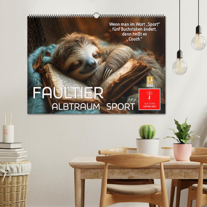 Faultier - Albtraum Sport (CALVENDO Wandkalender 2026)