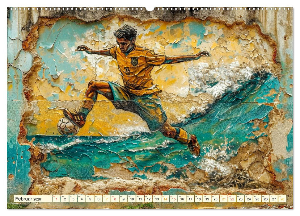 Fußball Graffiti - sportliche Kunst (CALVENDO Premium Wandkalender 2026)