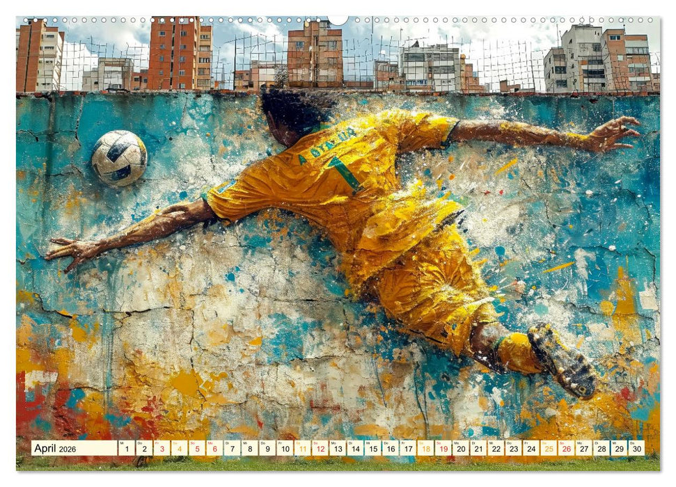 Fußball Graffiti - sportliche Kunst (CALVENDO Premium Wandkalender 2026)
