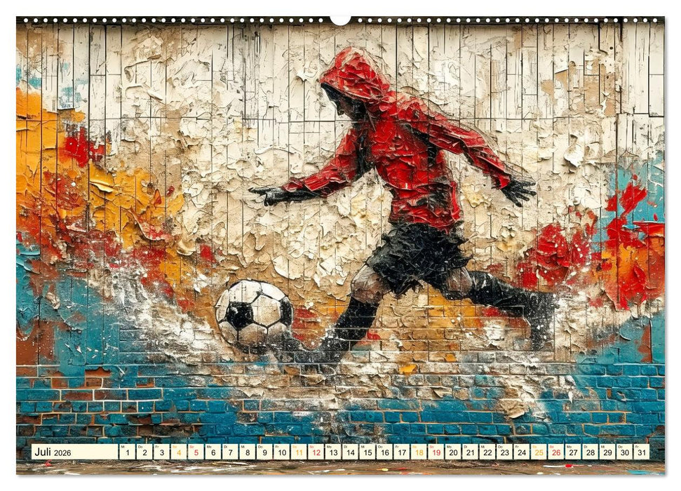 Fußball Graffiti - sportliche Kunst (CALVENDO Premium Wandkalender 2026)