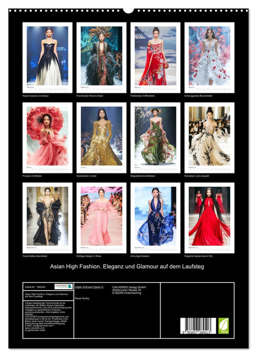 Asian High Fashion. Eleganz und Glamour auf dem Laufsteg (CALVENDO Premium Wandkalender 2026)