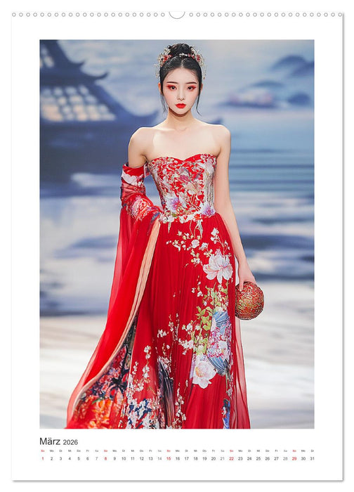 Asian High Fashion. Eleganz und Glamour auf dem Laufsteg (CALVENDO Premium Wandkalender 2026)