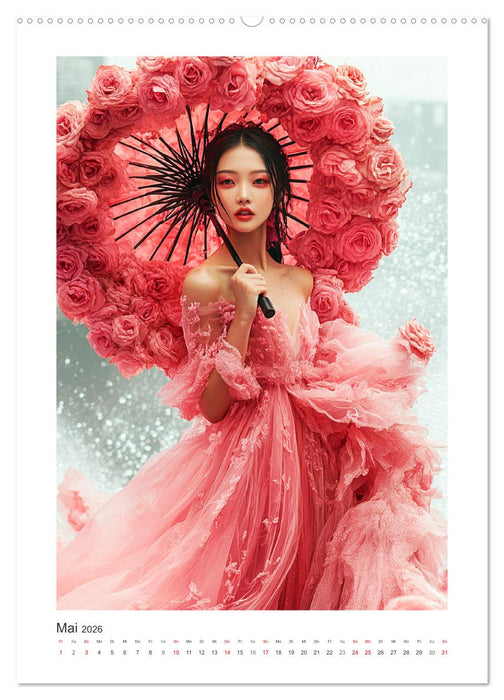 Asian High Fashion. Eleganz und Glamour auf dem Laufsteg (CALVENDO Premium Wandkalender 2026)